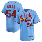 St. Louis Cardinals #54 Sonny Gray Player Light Blue Home Limited Ddoa Stitched Jerseys