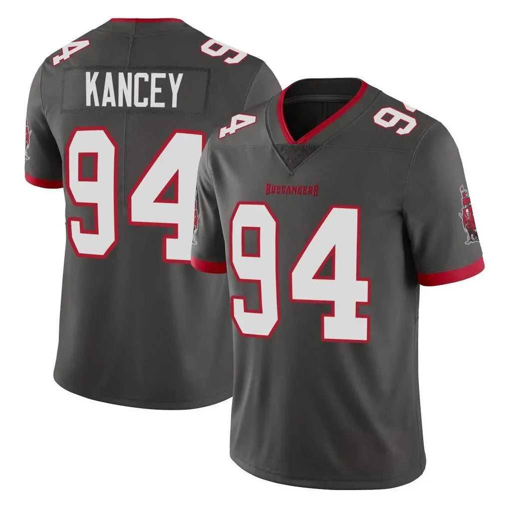 TB.Buccaneers #94 Calijah Kancey Player Pewter Limited Alternate Vapor Home Game Ddoa Stitched Jerseys