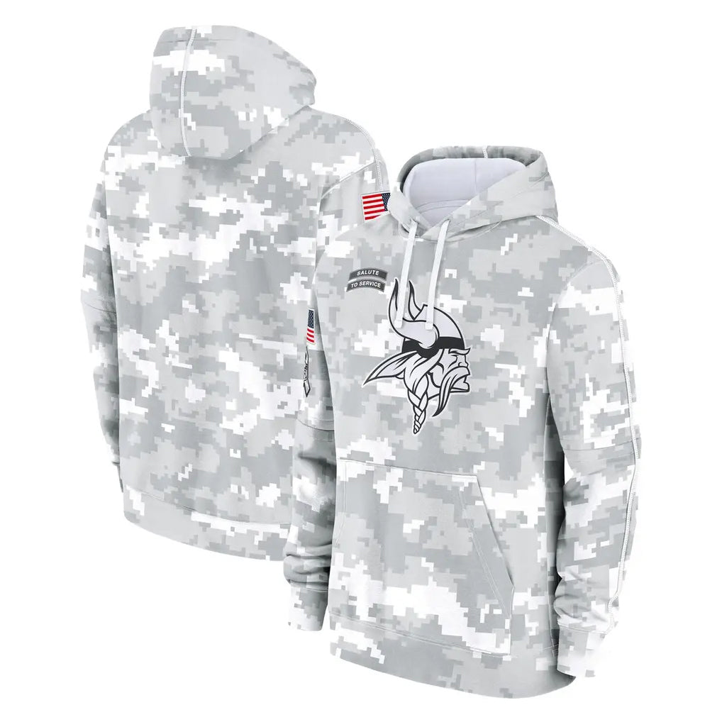 M.Vikings ## Vikings Blank Player Arctic Camo Salute to Service Pullover Hoodies Limited Game Ddoa Stitched Jerseys