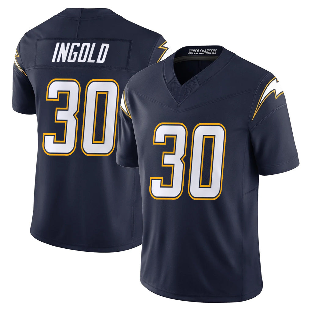 LA.Chargers #30 Alec Ingold Player Navy Vapor F.U.S.E. Limited Home Game Ddoa Stitched Jerseys
