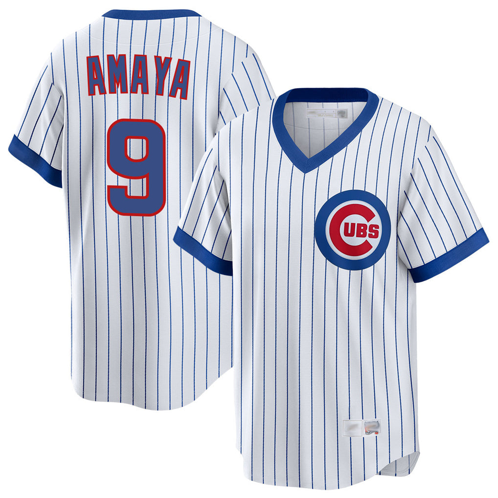 C.Cubs #9 Miguel Amaya Player White T-shirt Cooperstown Collection Limited Ddoa Stitched Jerseys