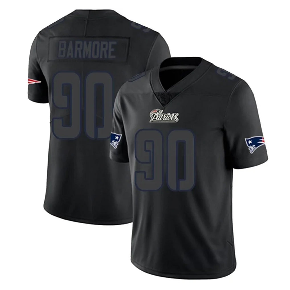 NE.Patriots #90 Christian Barmore Player Black Impact LImited Home Game Ddoa Stitched Jerseys