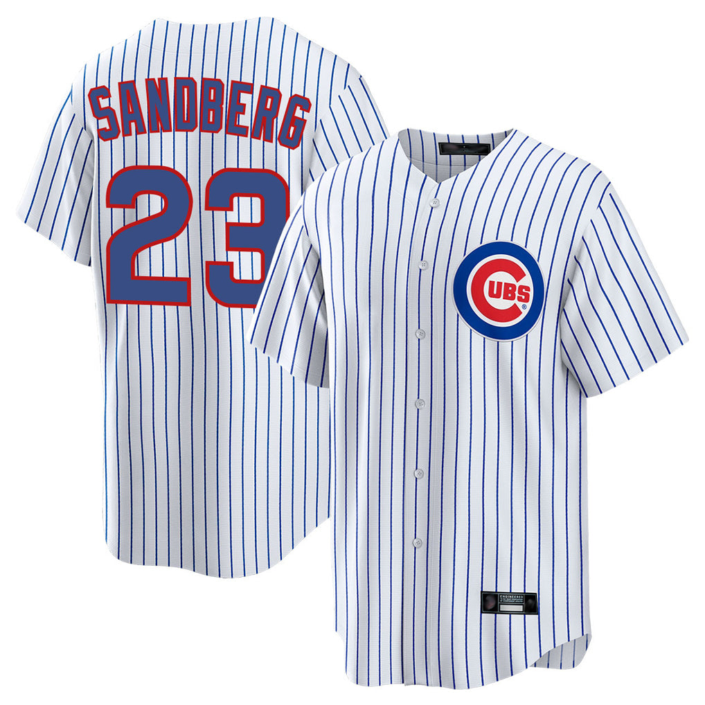 C.Cubs #23 Ryne Sandberg Player White Game Home Ddoa Stitched Jerseys