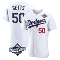LA.Dodgers #50 Mookie Betts Player Gold White World Series 2026 Collection Stadium Limited Elite Ddoa Stitched Jerseys