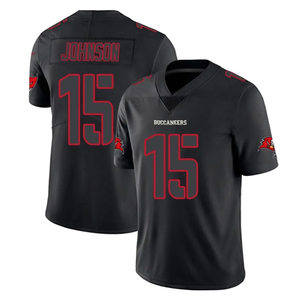 TB.Buccaneers #15 Tez Johnson Player Black Impact Limited Home Game Ddoa Stitched Jerseys