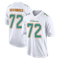 M.Dolphins #72 Jonah Savaiinaea Player White Fashion Home Game Ddoa Stitched Jerseys