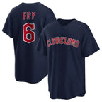 C.Guardians #6 David Fry Player Navy Game Home Ddoa Stitched Jerseys