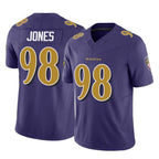 B.Ravens #98 Travis Jones Player Purple Vapor F.U.S.E. Limited Ddoa Stitched Jerseys