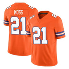 D.Broncos #21 Riley Moss Player Orange Limited Alternate Vapor F.U.S.E. Throwback Game Ddoa Stitched Jerseys