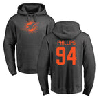 M.Dolphins #94 Jordan Phillips Player Darkgray Pullover Hoodies Limited Ddoa Stitched Jerseys