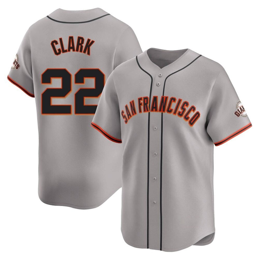 SF.Giants #22 Will Clark Player Gray Home Limited Ddoa Stitched Jerseys