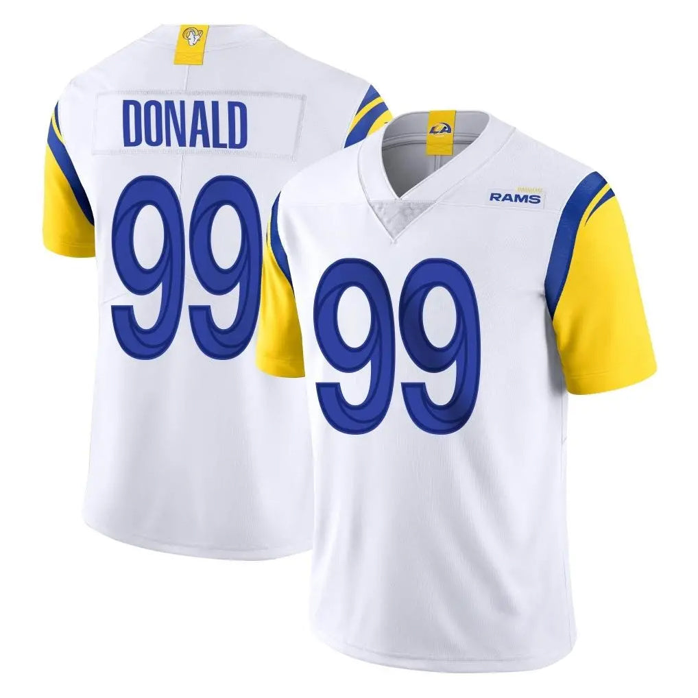 LA.Rams #99 Aaron Donald Player White Limited Vapor Untouchable Home Game Ddoa Stitched Jerseys