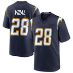 LA.Chargers #28 Kimani Vidal Player Navy Alternate Home Game Ddoa Stitched Jerseys