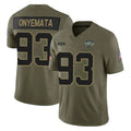 NY.Jets #93 David Onyemata Player Olive 2025 Salute To Service Limited Ddoa Stitched Jerseys