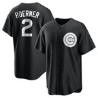 C.Cubs #2 Nico Hoerner Player Black Game Ddoa Stitched Jerseys