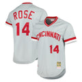 C.Reds #14 Pete Rose Player Gray Mitchell & Ness Throwback Cooperstown Mesh T-shirt Game Ddoa Stitched Jerseys