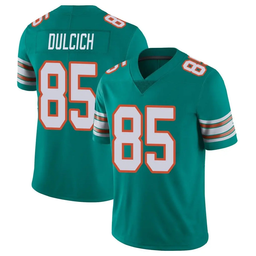 M.Dolphins #85 Greg Dulcich Player Aqua Limited Alternate Vapor Untouchable Home Game Ddoa Stitched Jerseys