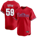 P.Phillies #59 Jhoan Duran Player Red Home Limited Ddoa Stitched Jerseys