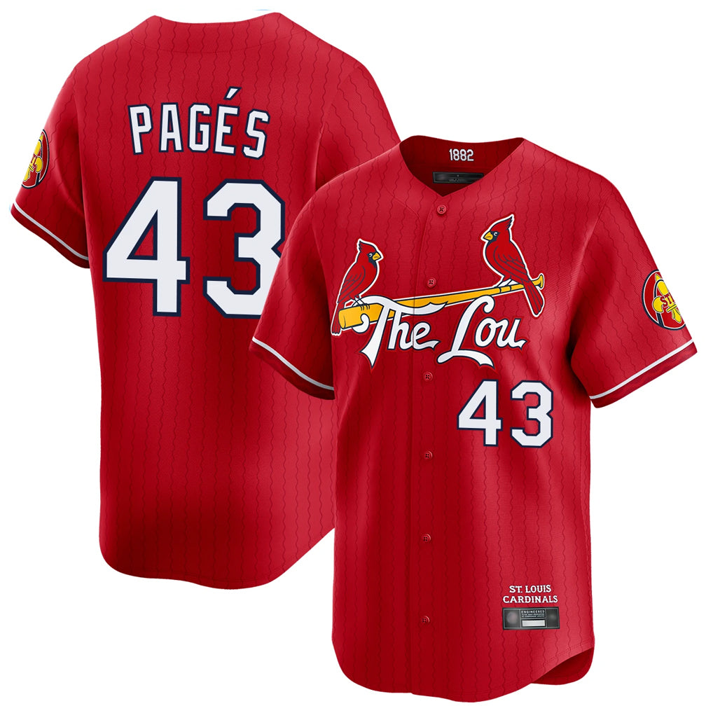 St. Louis Cardinals #43 Pedro Pages Player Red City Connect Limited Ddoa Stitched Jerseys