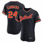 D.Tigers #24 Miguel Cabrera Player Navy Limited Elite Home Game Ddoa Stitched Jerseys
