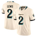 J.Jaguars #2 Jourdan Lewis Player Natural Limited 2026 Rivalries Collection Game Ddoa Stitched Jerseys