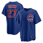 C.Cubs #27 Seiya Suzuki Player Royal Home Game Ddoa Stitched Jerseys