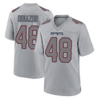 NE.Patriots #48 Namdi Obiazor Player Gray Fashion Limited Home Game Ddoa Stitched Jerseys