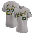 Athletics #23 Shea Langeliers Player Gray Road Limited Elite Home Game Ddoa Stitched Jerseys