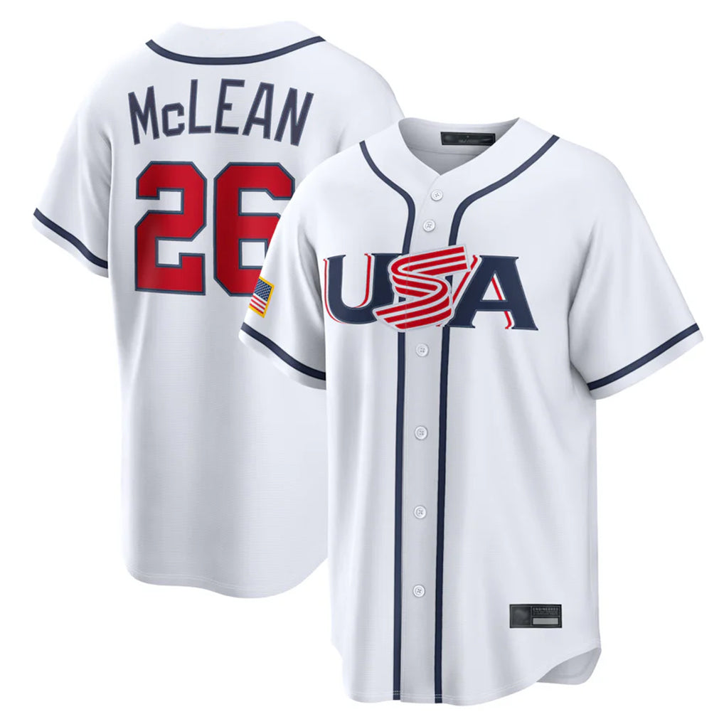 NY.Mets #26 Nolan McLean Player White USA 2026 World Classic Home Limited Ddoa Stitched Jerseys