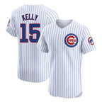 C.Cubs #15 Carson Kelly Player White Limited Elite Home Game Ddoa Stitched Jerseys