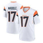 D.Broncos #17 Jaylen Waddle Player White Home Game Ddoa Stitched Jerseys