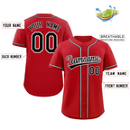 Custom Red Black-White Solider Classic Style Authentic Baseball Jersey