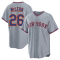 NY.Mets #26 Nolan McLean Player Gray Road Home Game Ddoa Stitched Jerseys