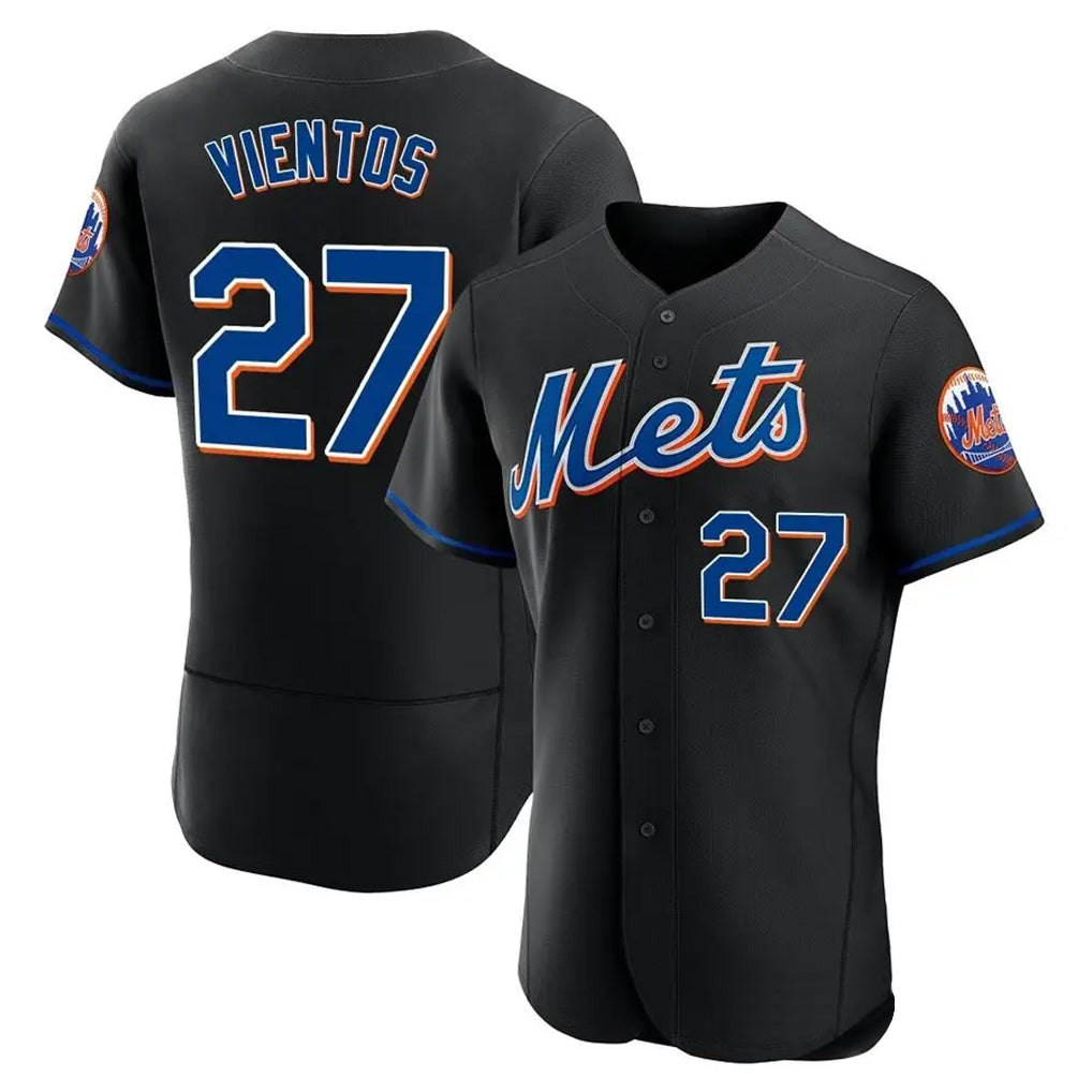 NY.Mets #27 Mark Vientos Player Black Replica Home Limited Elite Ddoa Stitched Jerseys