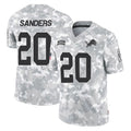 D.Lions #20 Barry Sanders Player Arctic Camo Salute To Service Limited Ddoa Stitched Jerseys