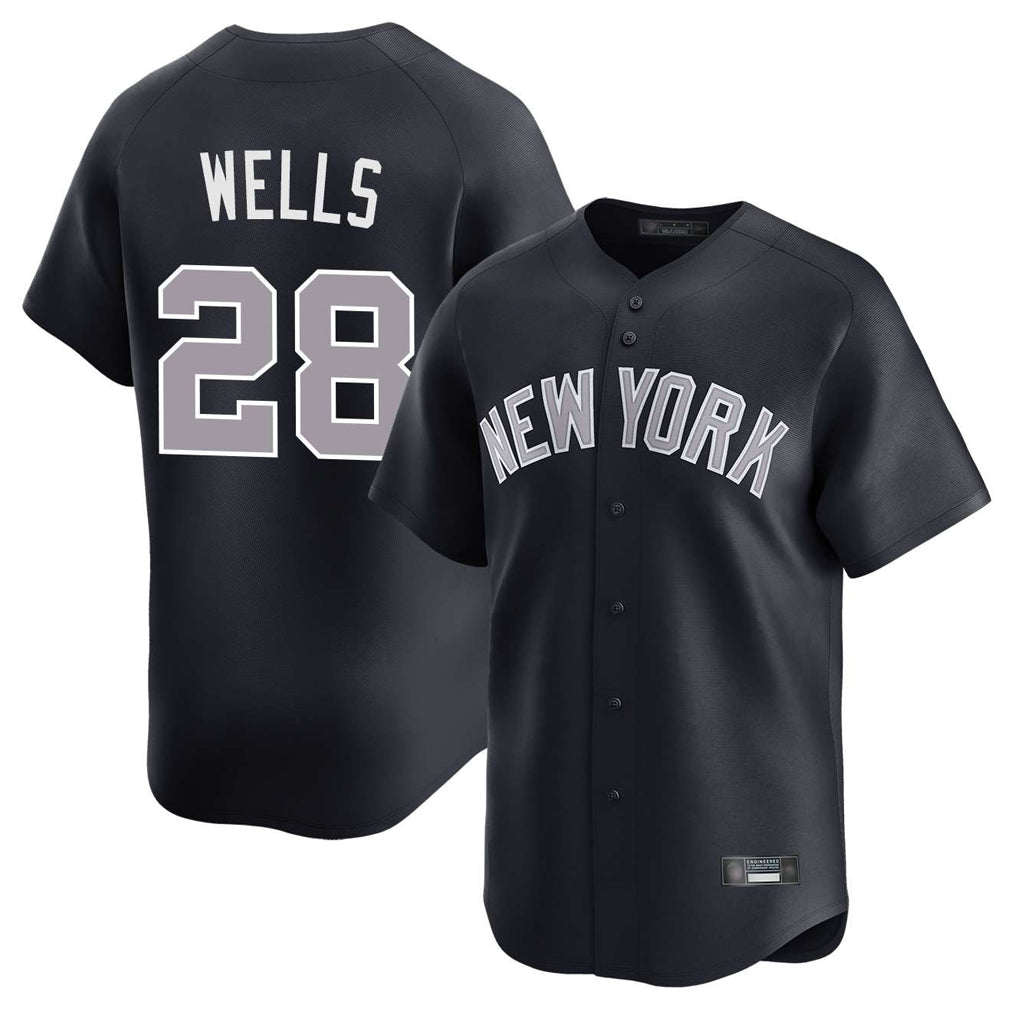 NY.Yankees #28 Austin Wells Player Navy Limited Home Ddoa Stitched Jerseys
