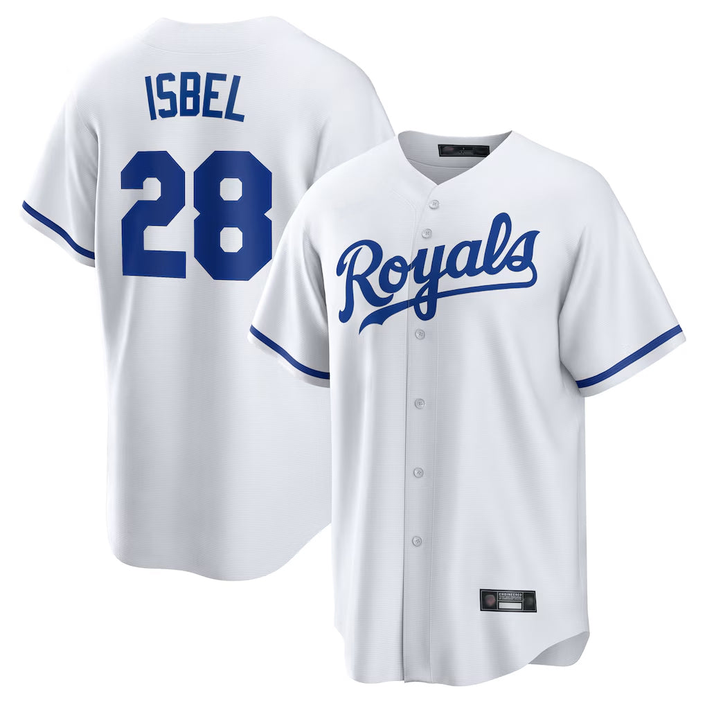 KC.Royals #28 Kyle Isbel Player White Home Game Ddoa Stitched Jerseys
