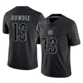 P.Steelers #13 Rico Dowdle Player Black Reflective Limited Home Game Ddoa Stitched Jerseys