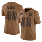 C.Bengals #49 Barrett Carter Player Brown Salute to Service Limited Ddoa Stitched Jerseys