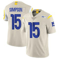 LA.Rams #15 Ty Simpson Player Bone Limited Vapor Home Game Ddoa Stitched Jerseys