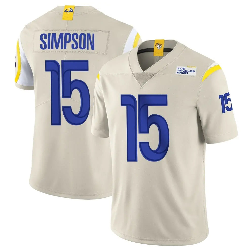 LA.Rams #15 Ty Simpson Player Bone Limited Vapor Home Game Ddoa Stitched Jerseys