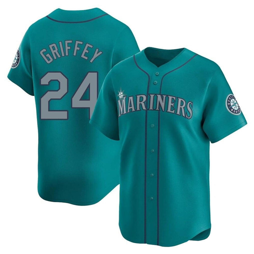 S.Mariners #24 Ken Griffey Jr Player Teal Home Limited Ddoa Stitched Jerseys