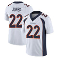 D.Broncos #22 Brandon Jones Player White Vapor Untouchable Limited Home Game Ddoa Stitched Jerseys