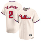 P.Phillies #2 Justin Crawford Player Cream Home Limited Ddoa Stitched Jerseys