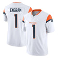 D.Broncos #1 Evan Engram Player White Limited Vapor F.U.S.E. Home Game Ddoa Stitched Jerseys