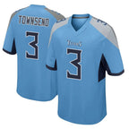 T.Titans #3 Tommy Townsend Player Light Blue Home Game Ddoa Stitched Jerseys
