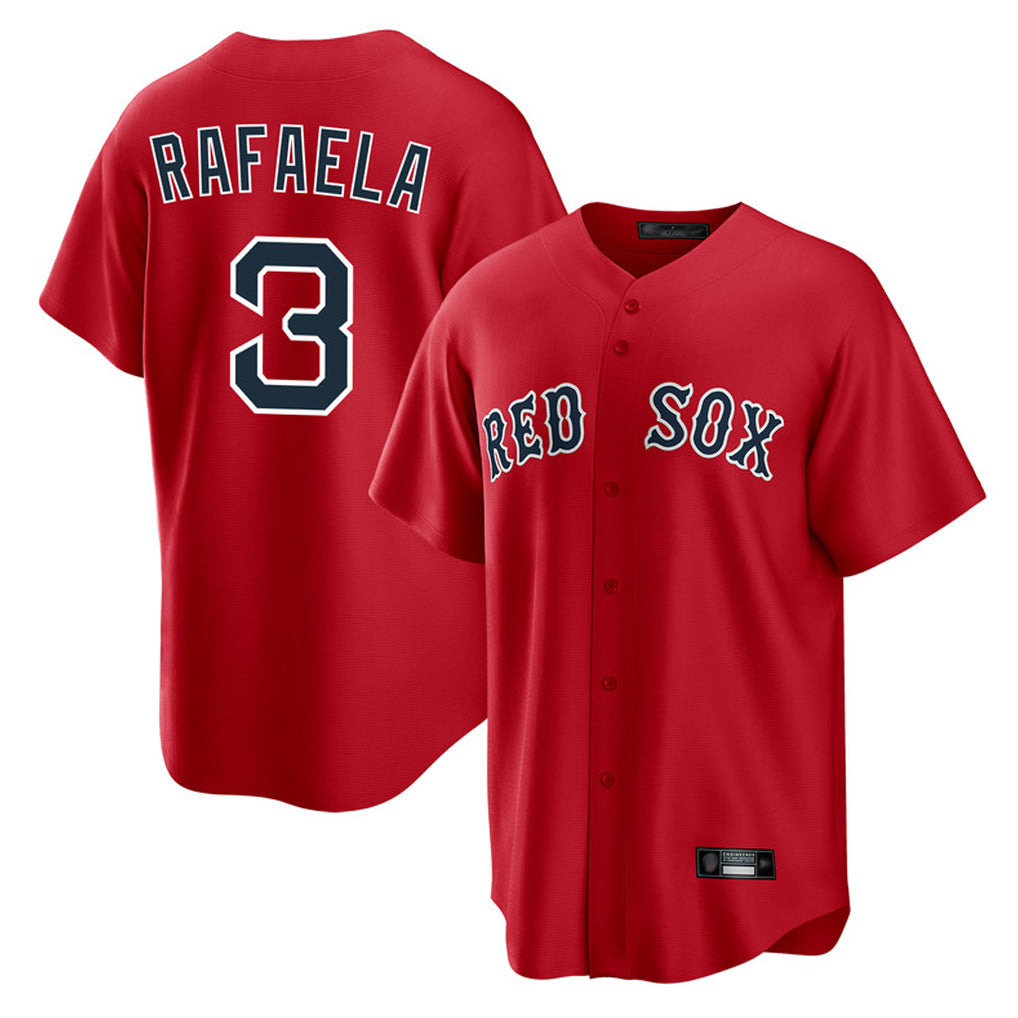 B.Red Sox #3 Ceddanne Rafaela Player Red Home Game Ddoa Stitched Jerseys