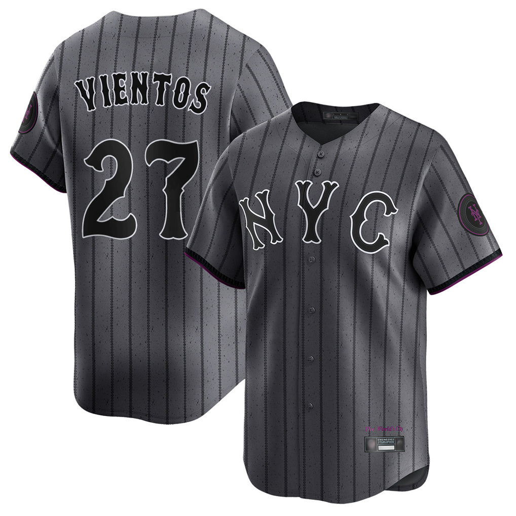 NY.Mets #27 Mark Vientos Player Gray City Connect Limited Ddoa Stitched Jerseys