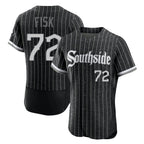 C.White Sox #72 Carlton Fisk Player Black City Connect Limited Elite Home Ddoa Stitched Jerseys