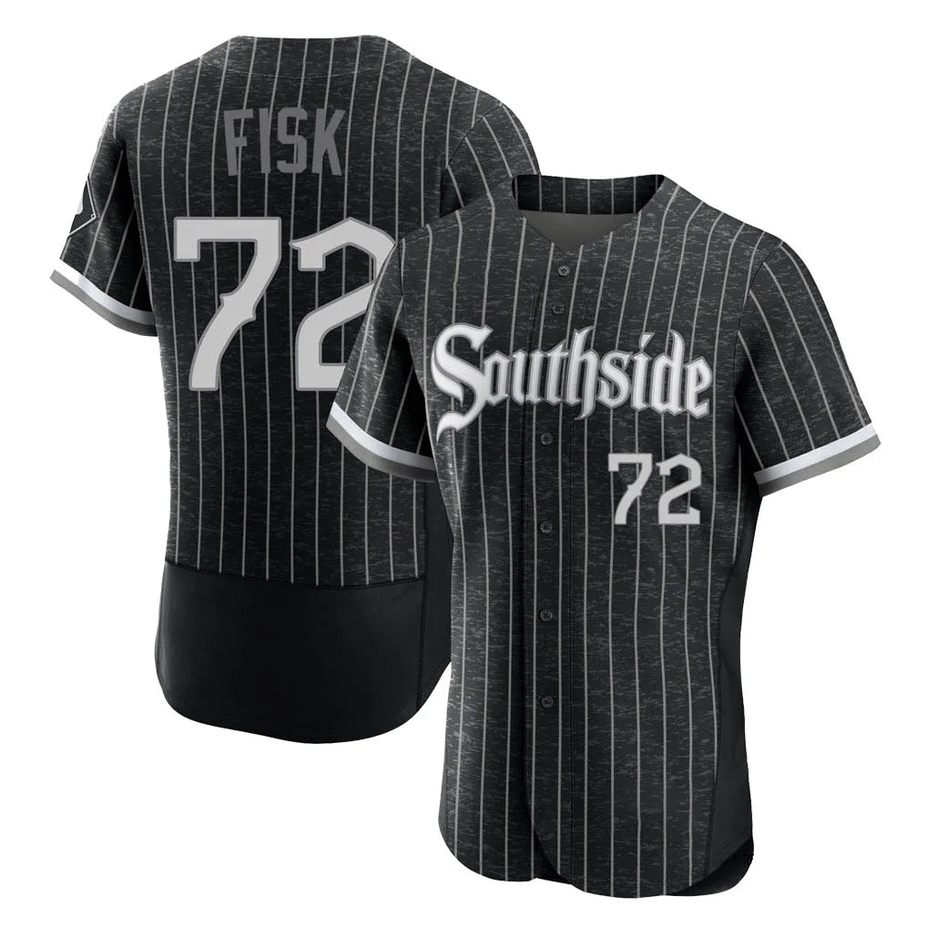 C.White Sox #72 Carlton Fisk Player Black City Connect Limited Elite Home Ddoa Stitched Jerseys